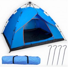 Палатка автоматична 4-місцева G-Tent 220х220х145см синя