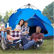 Палатка автоматична 4-місцева G-Tent 220х220х145см синя