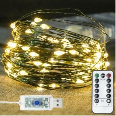 Світлодіодна гірлянда Роса від USB, 30м, 300LED, Теплий білий