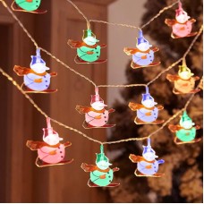 Гирлянда Штора от USB, 2м, 10LED, Снеговики, Разноцветный