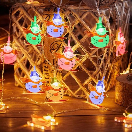 Гірлянда Штора від USB, 2м, 10LED, Сніговики, Різнокольоровий Гірлянда Штора від USB, 2м, 10LED, Сніговики, Різнокольоровий