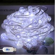 Гирлянда Лампочки от USB, 2,5м, 20LED, Холодный белый