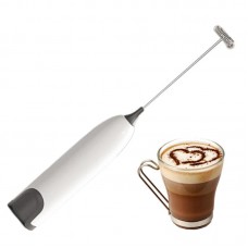 Електричний капучинатор для молока, на батарейках, Milk Frother, Білий