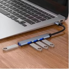 USB-хаб Hoco HB26 на 4 порти (USB3.0 + 3×USB2.0) алюмінієвий