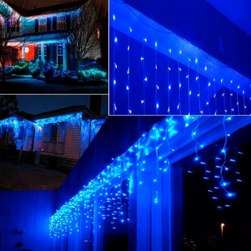 Гирлянда Бахрома, от сети, 5м, 120LED, Синий