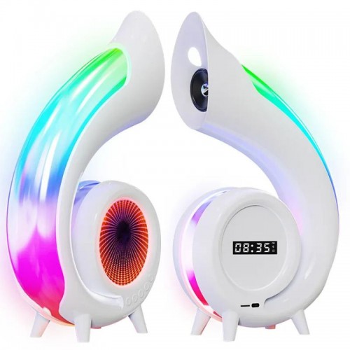 Настільна RGB лампа, з годинником і колонкою, від USB у вигляді черепашки