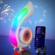 Настільна RGB лампа, з годинником і колонкою, від USB у вигляді черепашки