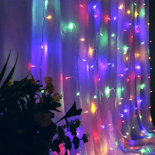 Гірлянда Водоспад від мережі, 3х2м, 320LED, Різнокольорова Гірлянда Водоспад від мережі, 3х2м, 320LED, Різнокольорова