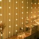 Гирлянда-штора Звездопад от 220В (3х0,9м) 60LED, XMAS, Теплый белый