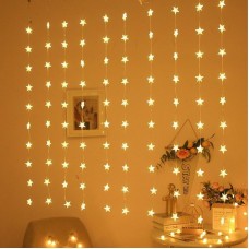 Гирлянда-штора Звездопад 220В 3х0,9м 60LED теплый белый купить