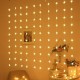Гирлянда-штора Звездопад от 220В (3х0,9м) 60LED, XMAS, Теплый белый