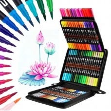 Акварельные маркеры двусторонние 80шт с сумкой, Color pencil
