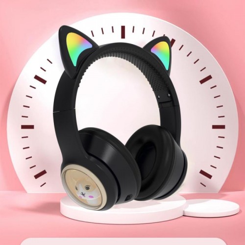 Бездротові Bluetooth-навушники з вушками MDR CAT + BT CUTER, Чорний Бездротові Bluetooth-навушники з вушками MDR CAT + BT CUTER, Чорний