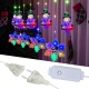 Гірлянда-штора Сніжинка + Сніговик від 220В (3х0,7м) 90LED, XMAS, Різнобарвний
