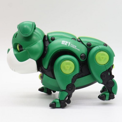 Інтерактивна іграшка собака Бульдог, на батарейках, 13 см, Mecha Dog R11, Зелений Інтерактивна іграшка собака Бульдог, на батарейках, 13 см, Mecha Dog R11, Зелений