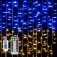 Гирлянда штора от USB, 3х3м + пульт, цвет свечения Флаг Украины