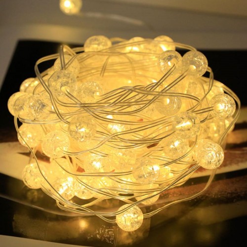 Гирлянда Лампочки от USB, 2,5м, 20LED, Теплый белый