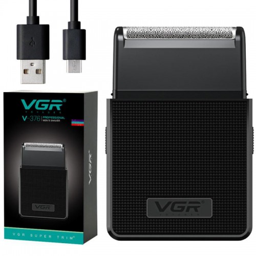 Електробритва шейвер з триммером, від USB, VGR V-376, Чорна