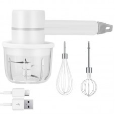 Акумуляторний міксер Portable mixer з 2 насадками та USB зарядкою