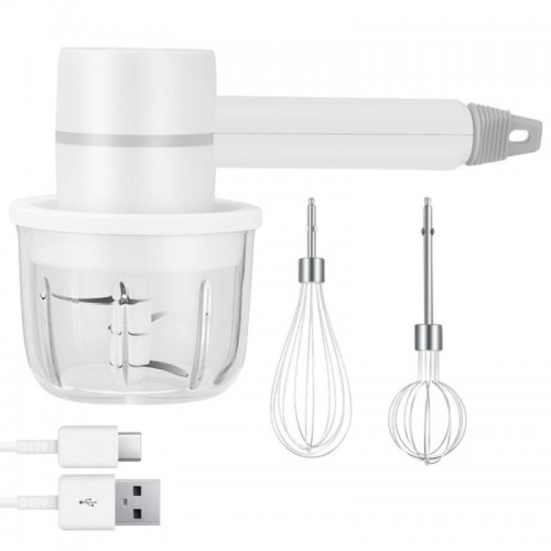 Акумуляторний міксер з 2 насадками, від USB Portable mixer