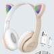 Беспроводные наушники с ушками и подсветкой, Bluetooth, CAT ST71M, Бежевый
