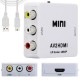 Конвертер відеосигналу з AV в HDMI, 1080P, з USB