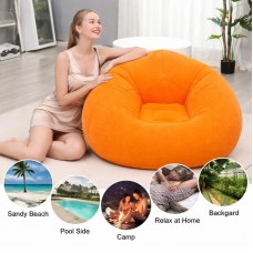 Надувное кресло-пуф Inflatable Sofa / Надувное кресло-мешок 110×110×85 см Оранжевый