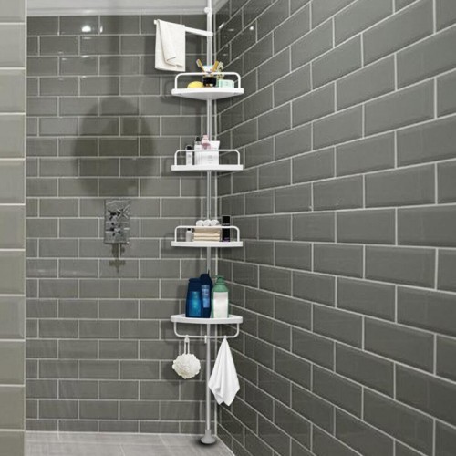 Угловая полка для ванной 4 яруса (260х33см), до 16кг, Multi Corner Shelf GY-18