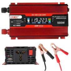 Автомобільний інвертор UKC 12V-220V 500W з LCD дисплеєм