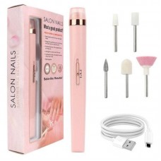 Портативный фрезер для маникюра и педикюра + 5 насадок, Flawless Salon Nails