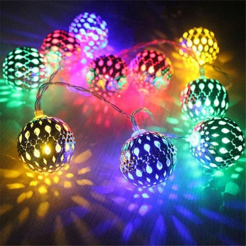 Світлодіодна гірлянда LED 20 Кульки Metal, Різнокольорова Світлодіодна гірлянда LED 20 Кульки Metal, Різнокольорова