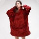 Плед толстовка с капюшоном (80х100 см), HUGGLE HOODIE, унисекс, Бордовый