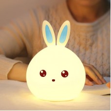 Детский ночник Зайчик Rabbit LED Soft Touch 7 цветов с сенсором