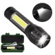 Ліхтарик акумуляторний 2в1, USB, XPE+COB, Police BL 511