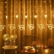 Гирлянда штора 2,5х0,8 м, на 128 LED, 220V «LOVE» Теплый Белый