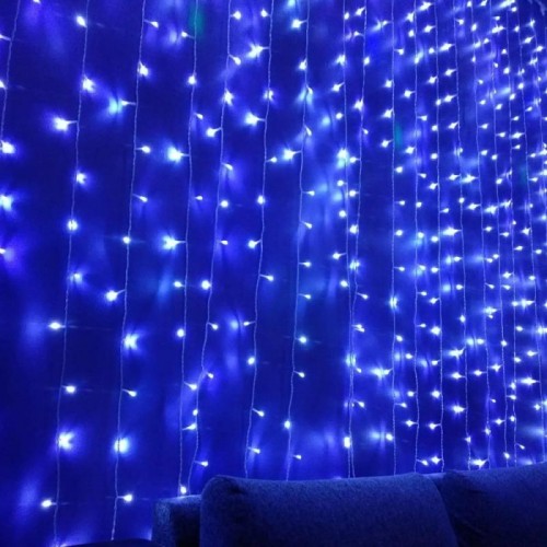 Гірлянда штора водоспад 3х3 м, 320LED, 220V, Xmas Синій