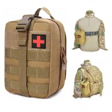 Тактична аптечка на системі Molle A87 20х15х8 см піщана