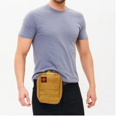 Тактична аптечка на системі Molle A87 20х15х8 см піщана