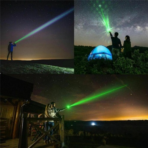 Лазерна указка до 10км, + насадка, Laser pointer YL-303, 532 нм, Зелена