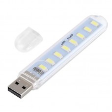 Портативний міні USB ліхтарик 500Лм, 8 LED, Біле світло