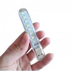 Портативний міні USB ліхтарик 500Лм, 8 LED, Біле світло
