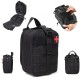 Тактическая аптечка 20х15х8 см, Черная, на системе Molle A87