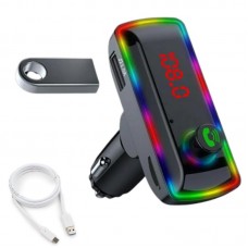 FM-модулятор Bluetooth F12 з мікрофоном та двома USB портами