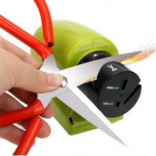 Точилка для ножей и ножниц 2в1 Knife Sharpener на батарейках — быстрая заточка за несколько секунд