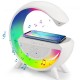 Ночной RGB светильник с беспроводной зарядкой для телефона, Белый