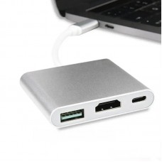 Перехідник USB Type-C to HDMI 4K Buro - Сірий