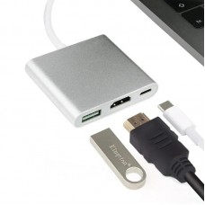 Перехідник USB Type-C to HDMI 4K Buro - Сірий