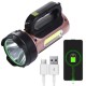 Кемпінговий ліхтар на сонячній батареї з Powerbank HEL-T93 LED+COB, Рожевий