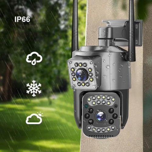 Вулична IP камера на 2 об'єктиви 4Мп, SC03 V380pro, під сім карту 4G Вулична IP камера на 2 об'єктиви 4Мп, SC03 V380pro, під сім карту 4G