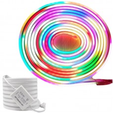 LED неонова стрічка 5м RGB 12V-220V для декору та освітлення
